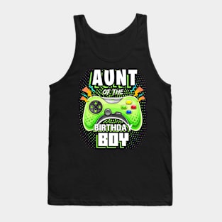 Aunt Of The Birthday Boy Matching Video Gamer Birthday Party Tank Top